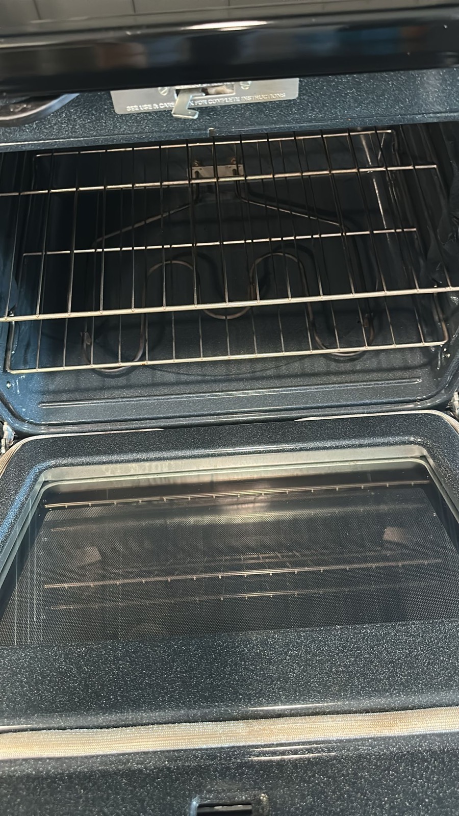 Oven after cleaning by Barboza House Cleaning